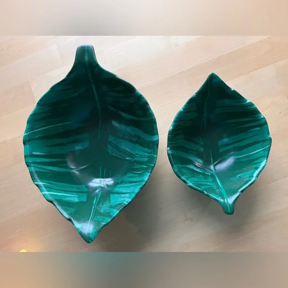 NWT Bundle 2 OPALHOUSE Leaf BAMBOO MELAMINE Bowls SET - Picture 1 of 8